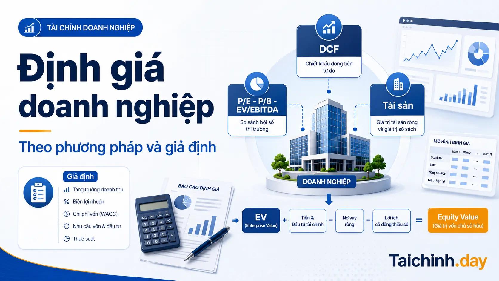 Khung định giá doanh nghiệp theo DCF, thị trường và tài sản