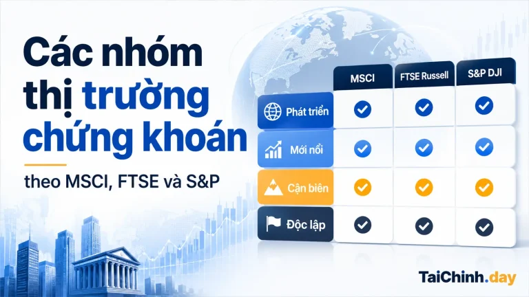 Các nhóm thị trường chứng khoán: Phát triển, mới nổi, cận biên và độc lập 1 Các nhóm thị trường chứng khoán theo MSCI FTSE và S&P