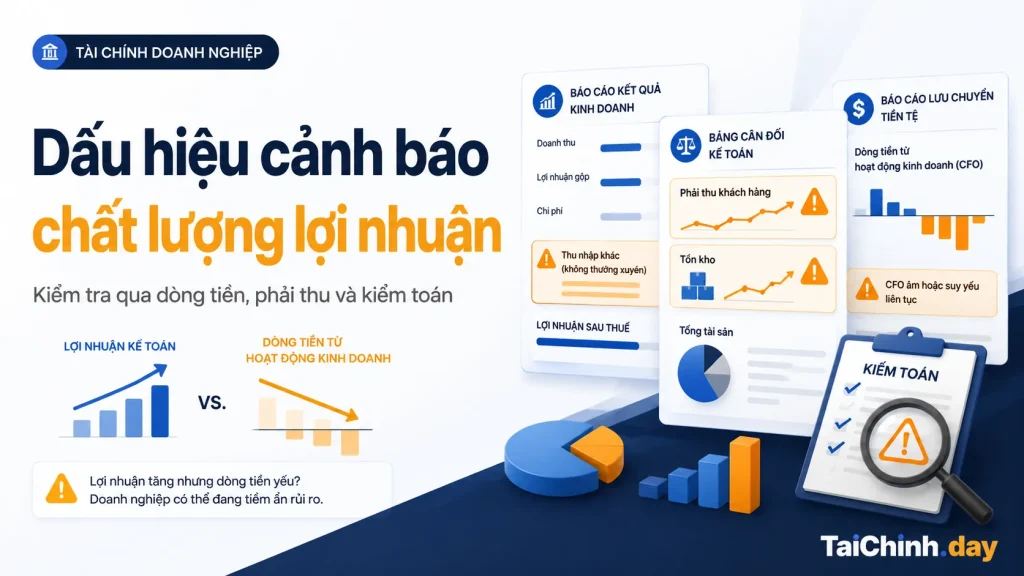 Dấu hiệu cảnh báo chất lượng lợi nhuận trên báo cáo tài chính