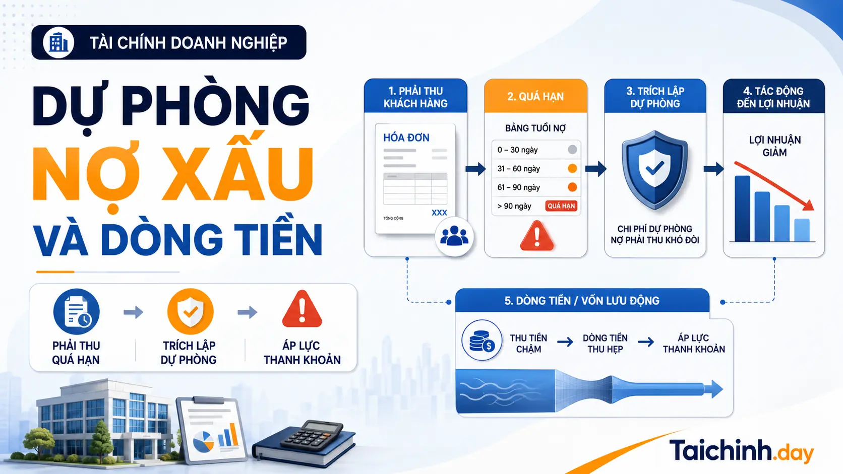 Dự phòng nợ xấu tác động đến lợi nhuận và dòng tiền