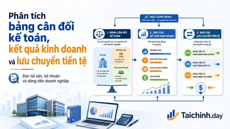 Phân tích bảng cân đối kế toán, kết quả kinh doanh và lưu chuyển tiền tệ