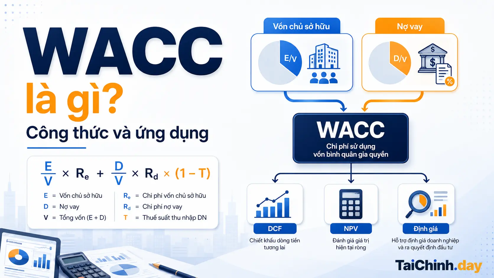 WACC là gì ? Công thức WACC kết hợp chi phí vốn chủ sở hữu và nợ vay