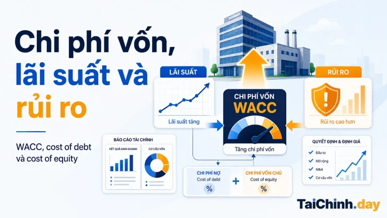 Chi phí vốn tăng khi lãi suất và rủi ro tăng
