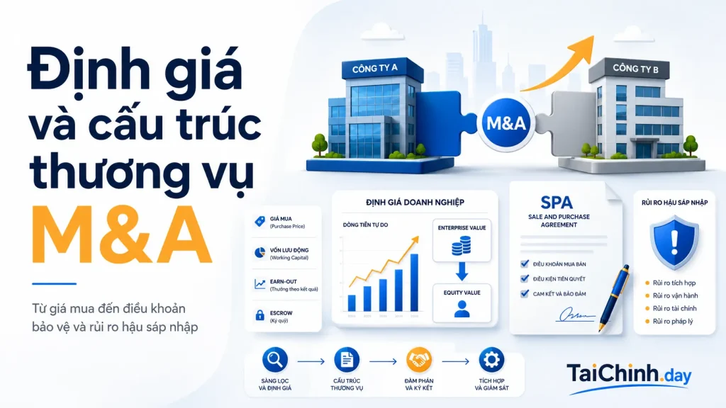 Định giá, cấu trúc thương vụ và rủi ro hậu M&A